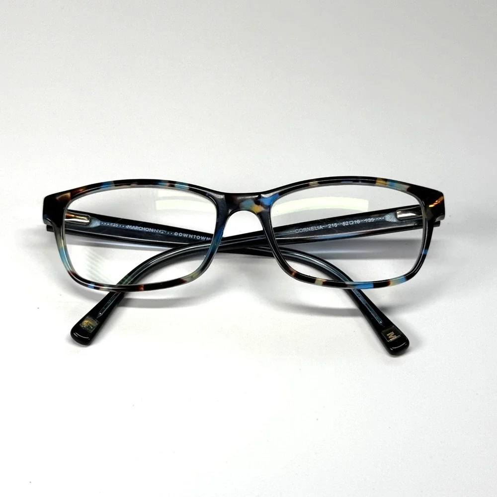 Marchon Downtown Cornelia 215 Eyeglasses Frame Only 52-16-135 Blue Tortoise Med‎